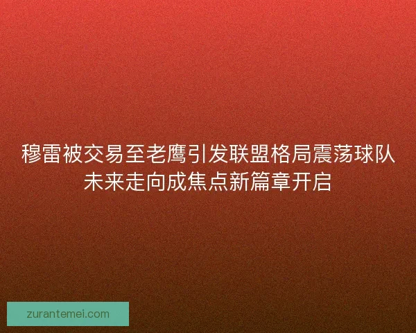 穆雷被交易至老鹰引发联盟格局震荡球队未来走向成焦点新篇章开启
